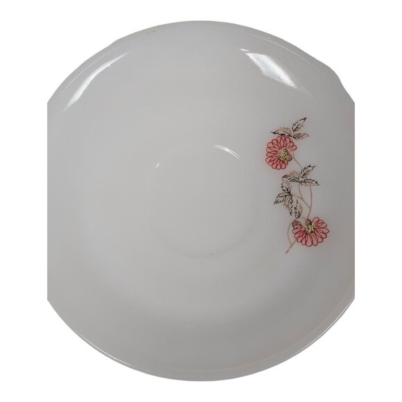 Fire King Primrose Saucer Anchor Hocking 1950s Retro Milk Glass Floral Pattern - Picture 2 of 9